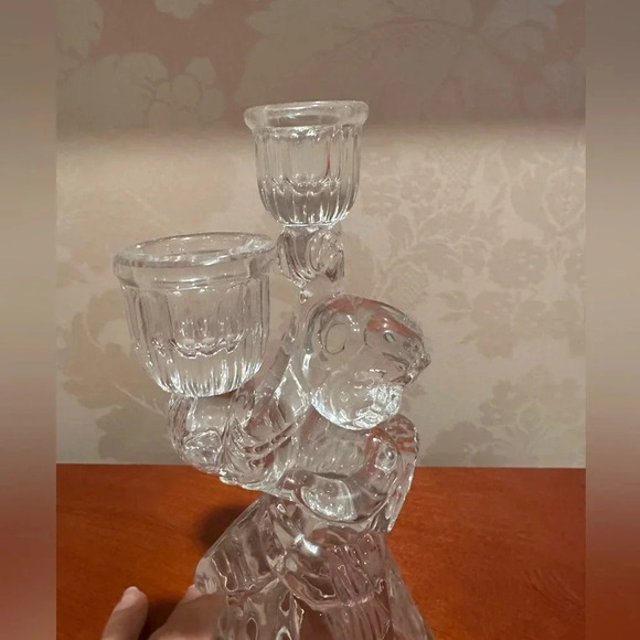 Victorian Crystal Angel candelabra elegant candle holder - Picture 3 of 3